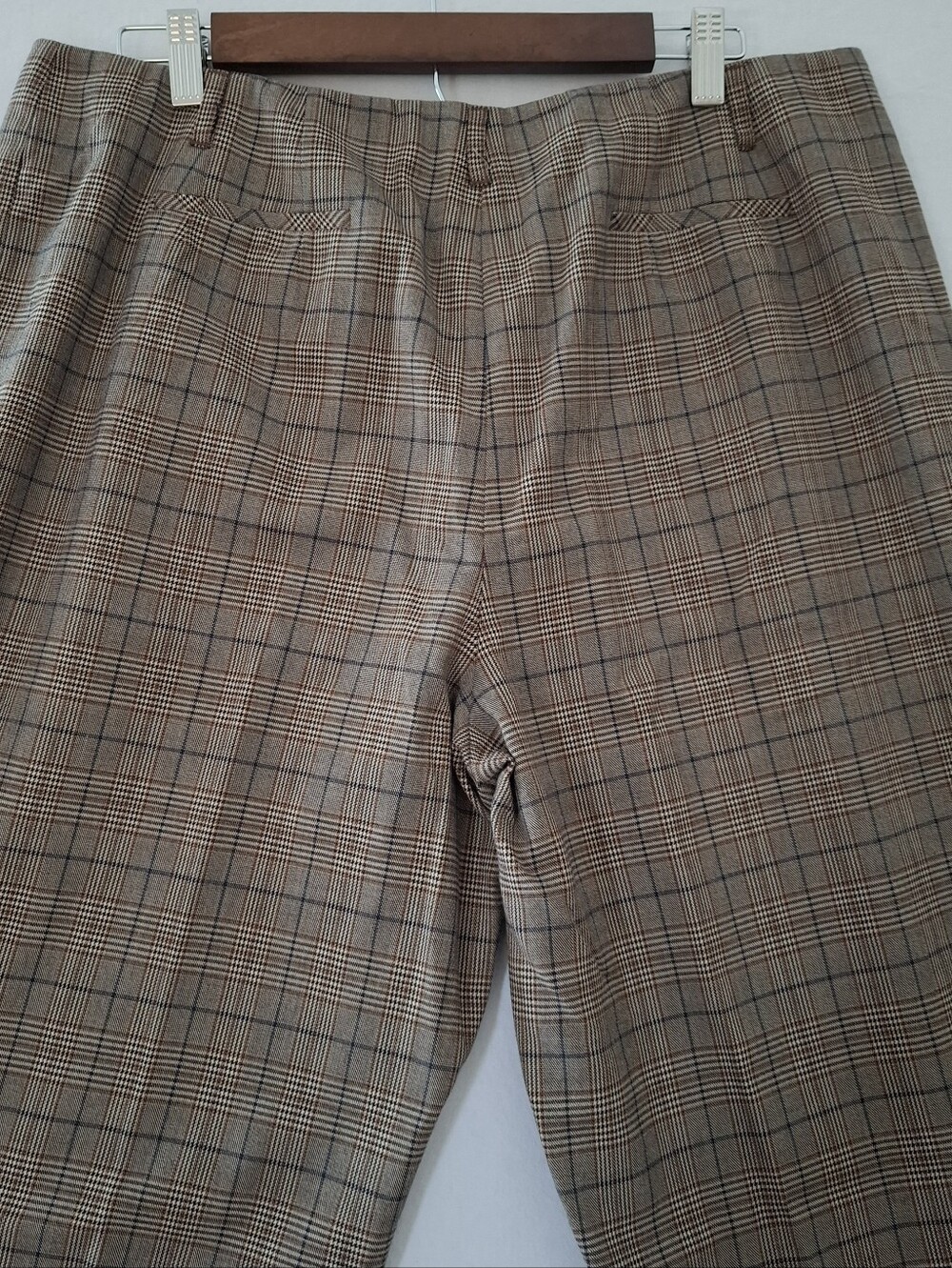Talbots Women's Dress Pants Brown Glen Plaid Size 16, Unlined, Stretch - Picture 4 of 11